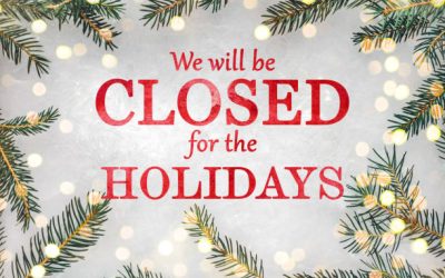 Year End Closure: Monday 22nd December 2025 – Sunday 11th January 2026